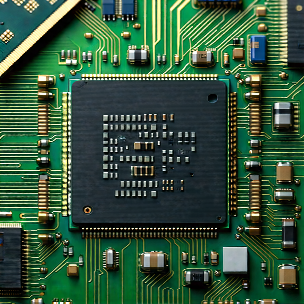 Close-up of microprocessor