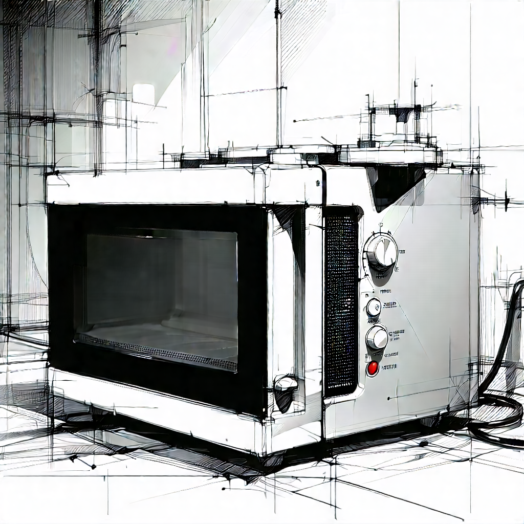 Innovative Smart Appliance Design With White Microwave