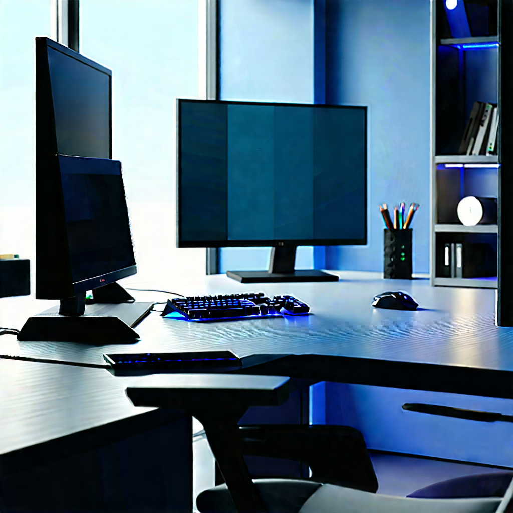 Entertainment Technology In Tech Office With Image, There