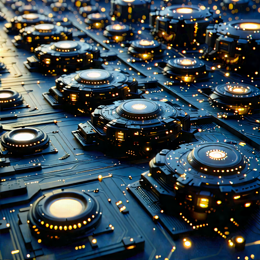 Close-up of sensor array