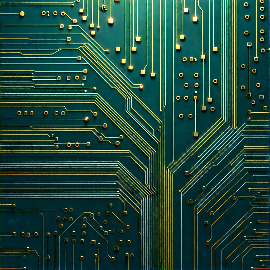 Circuit board with data streams