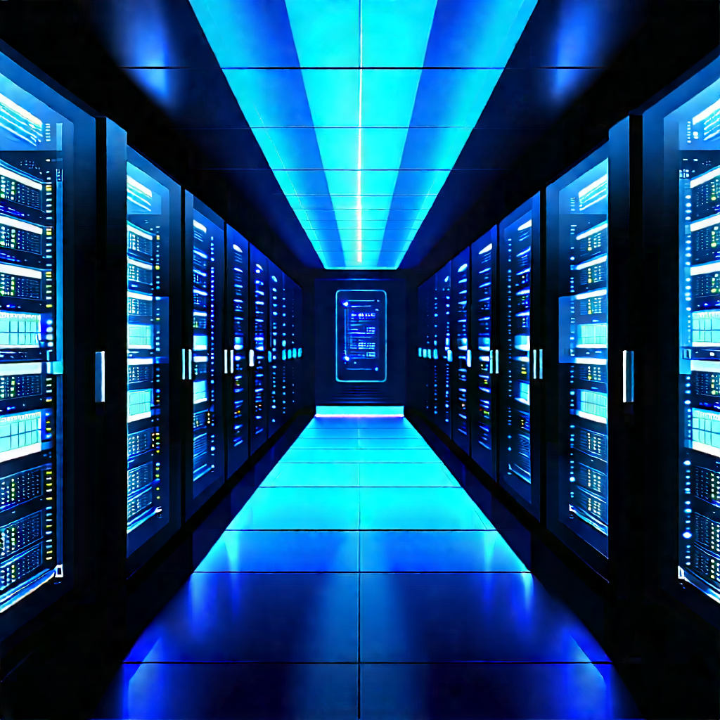 Futuristic server room