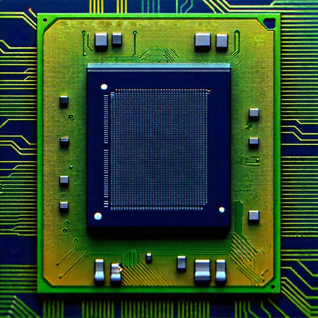 Close-up of microprocessor