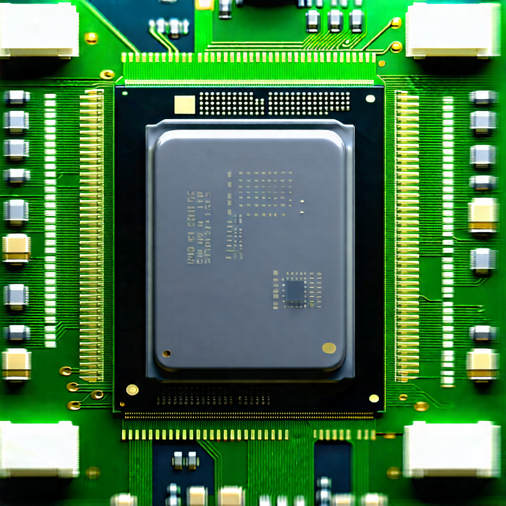 Close-up of microprocessor