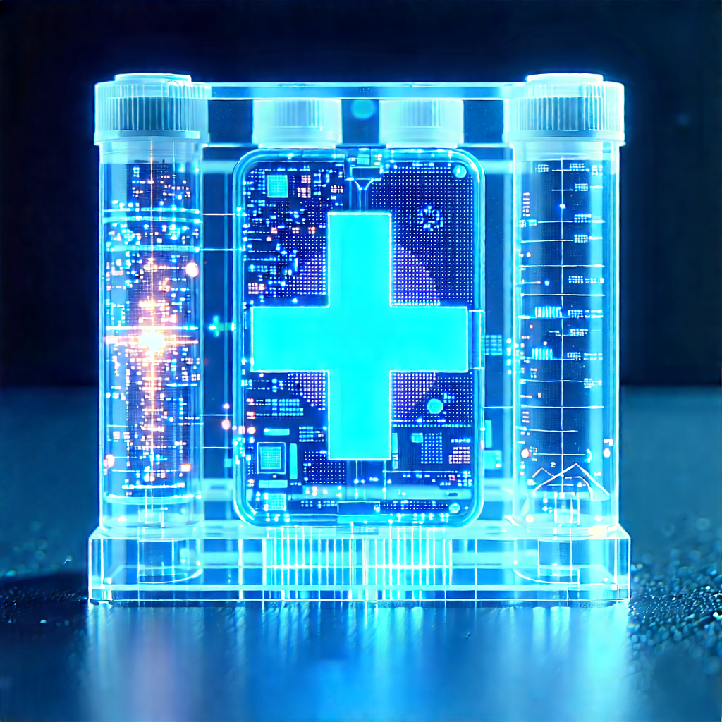 Healthcare Technology In Research Center With Blue White