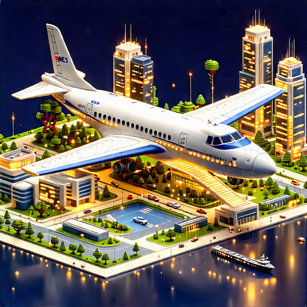Aerospace Technology In Research Center With Large Airplane