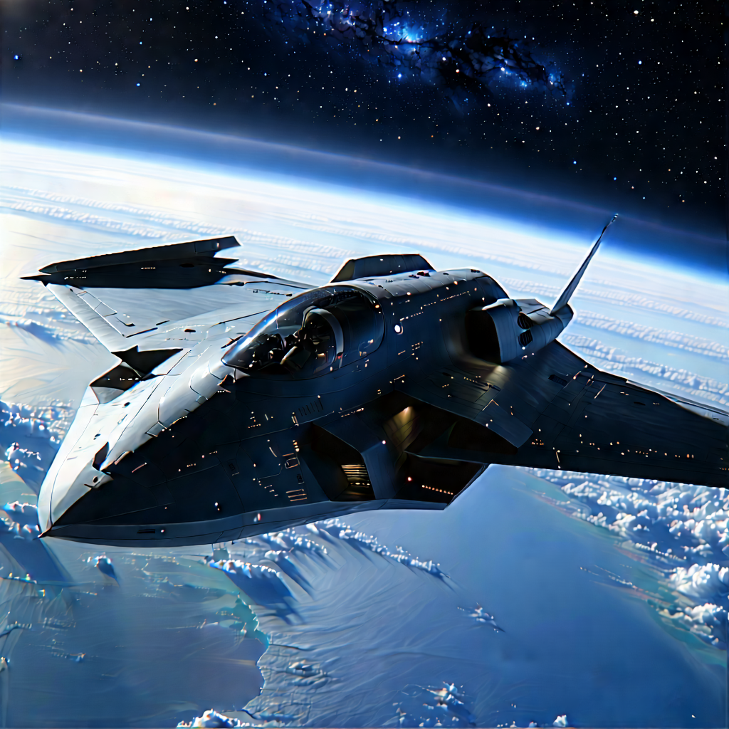Aerospace Technology In Design Studio With Futuristic Spacecraft