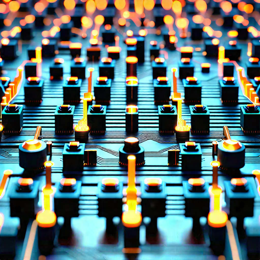 Close-up Of Sensor Array With Close-up Computer