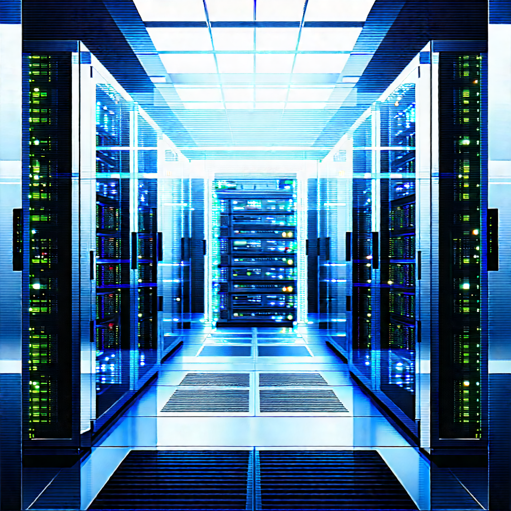 Futuristic Server Room With Image, There