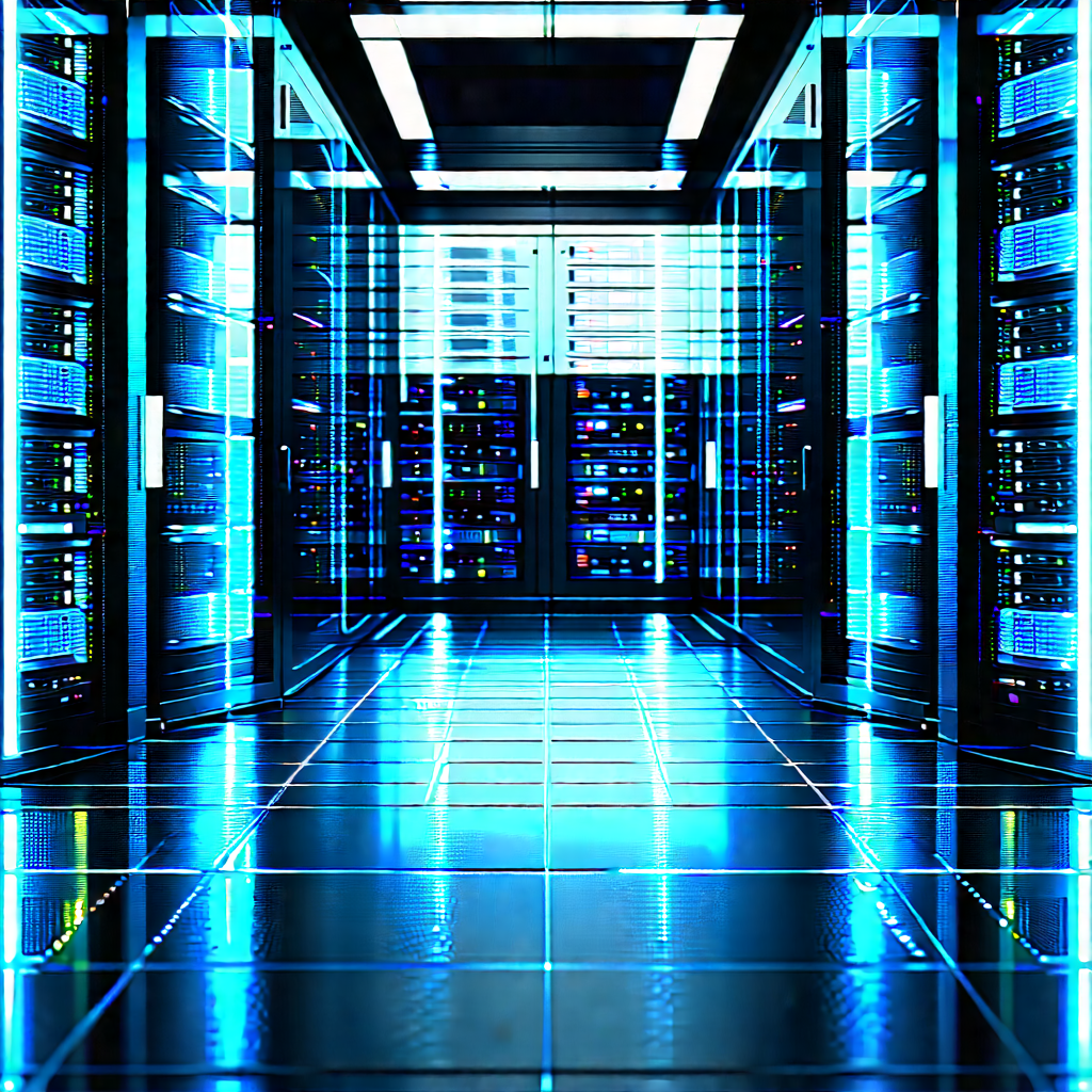 Futuristic Server Room With Image, There
