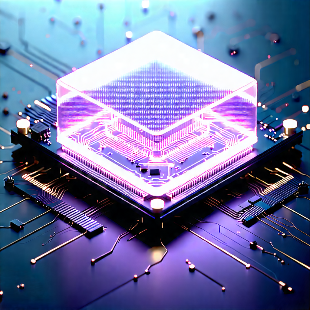 Quantum computer with neon accents