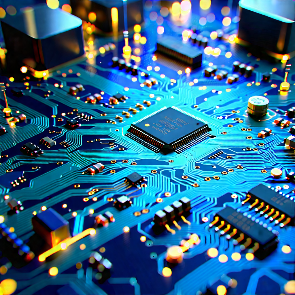 Close-up of electronic circuit