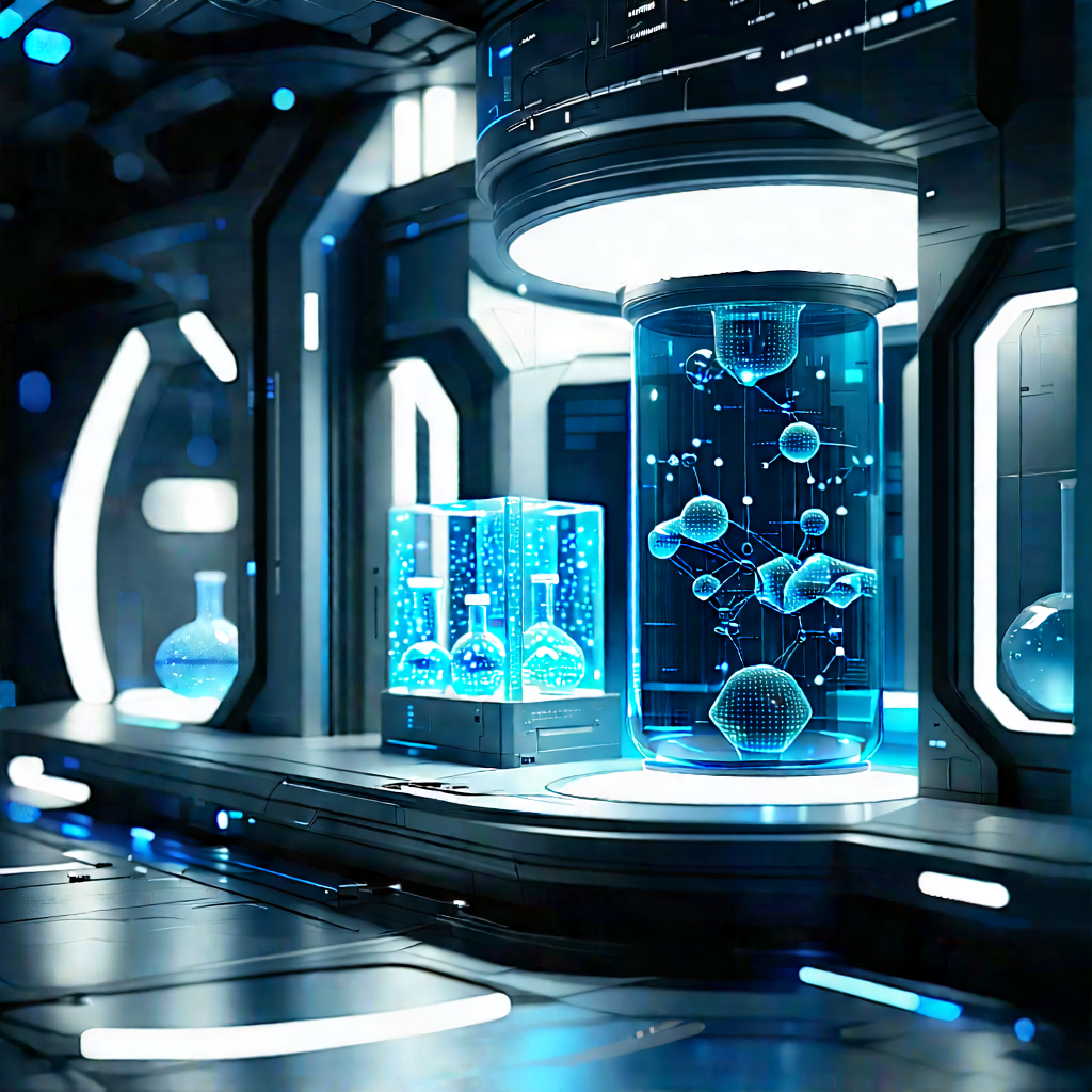 Futuristic research laboratory