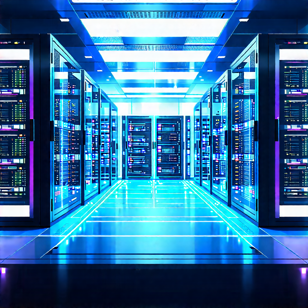 Futuristic server room