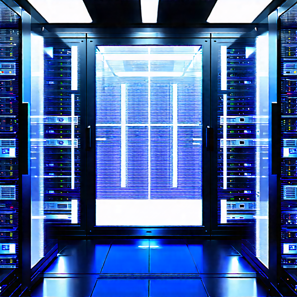 Futuristic Server Room With Image, There