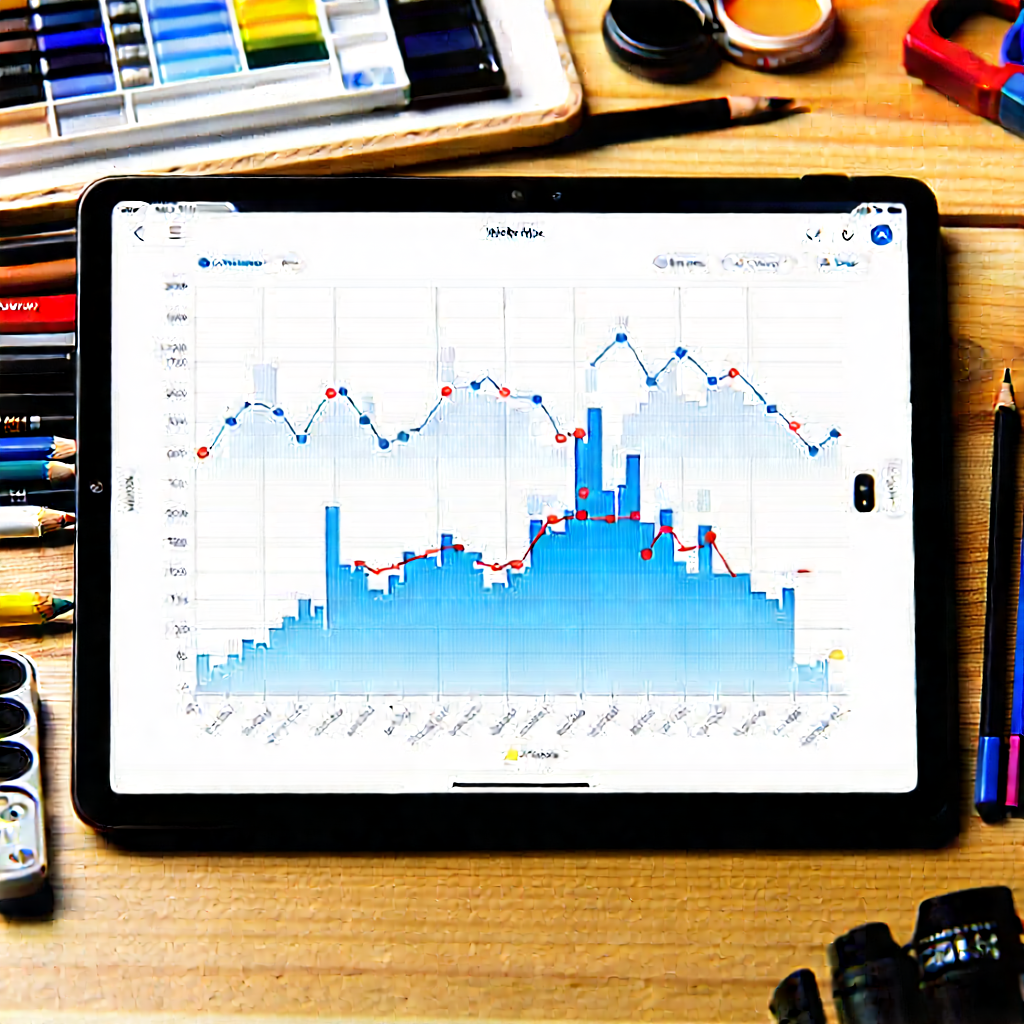 Tablet with data visualization