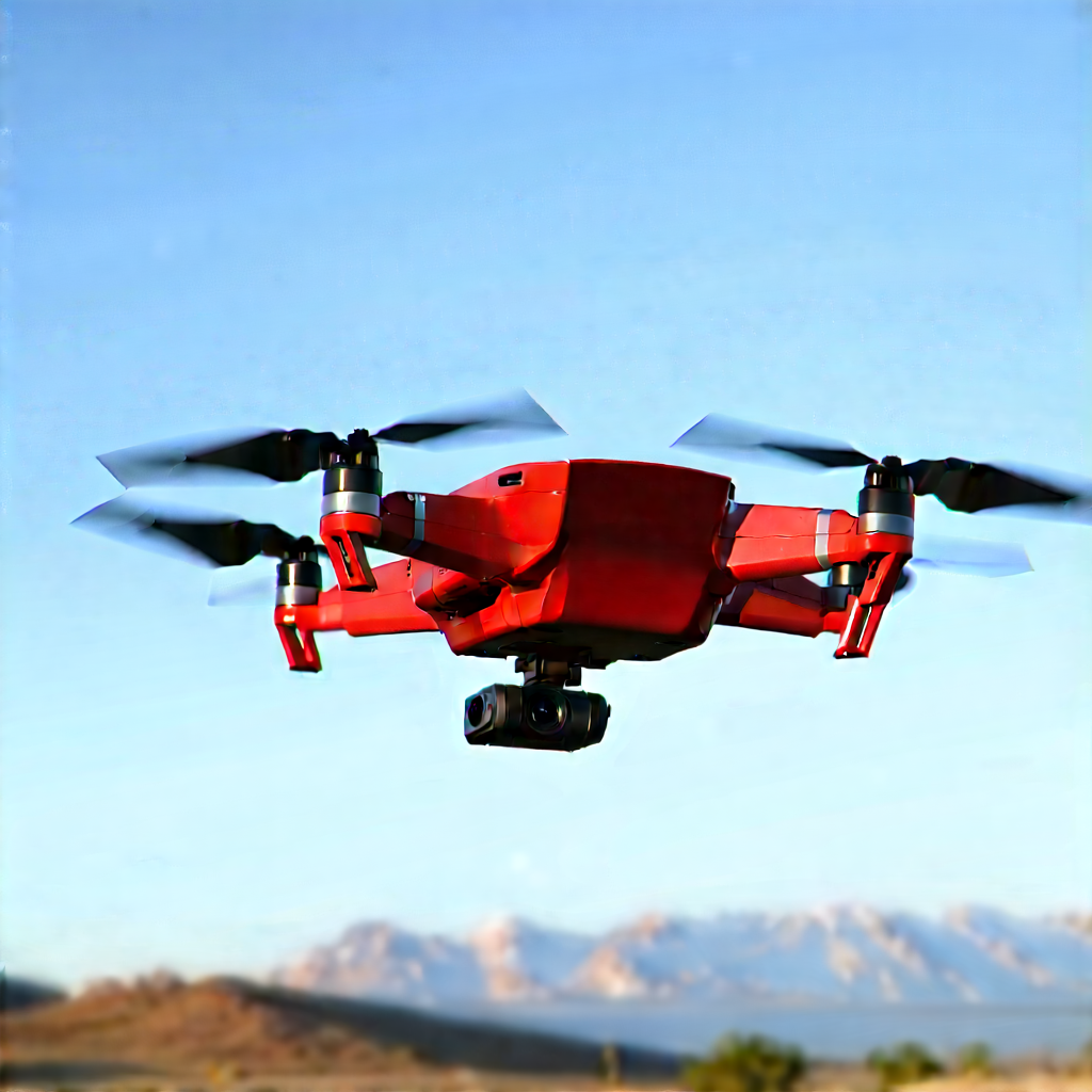 Drone With Digital Artwork With Black Drone