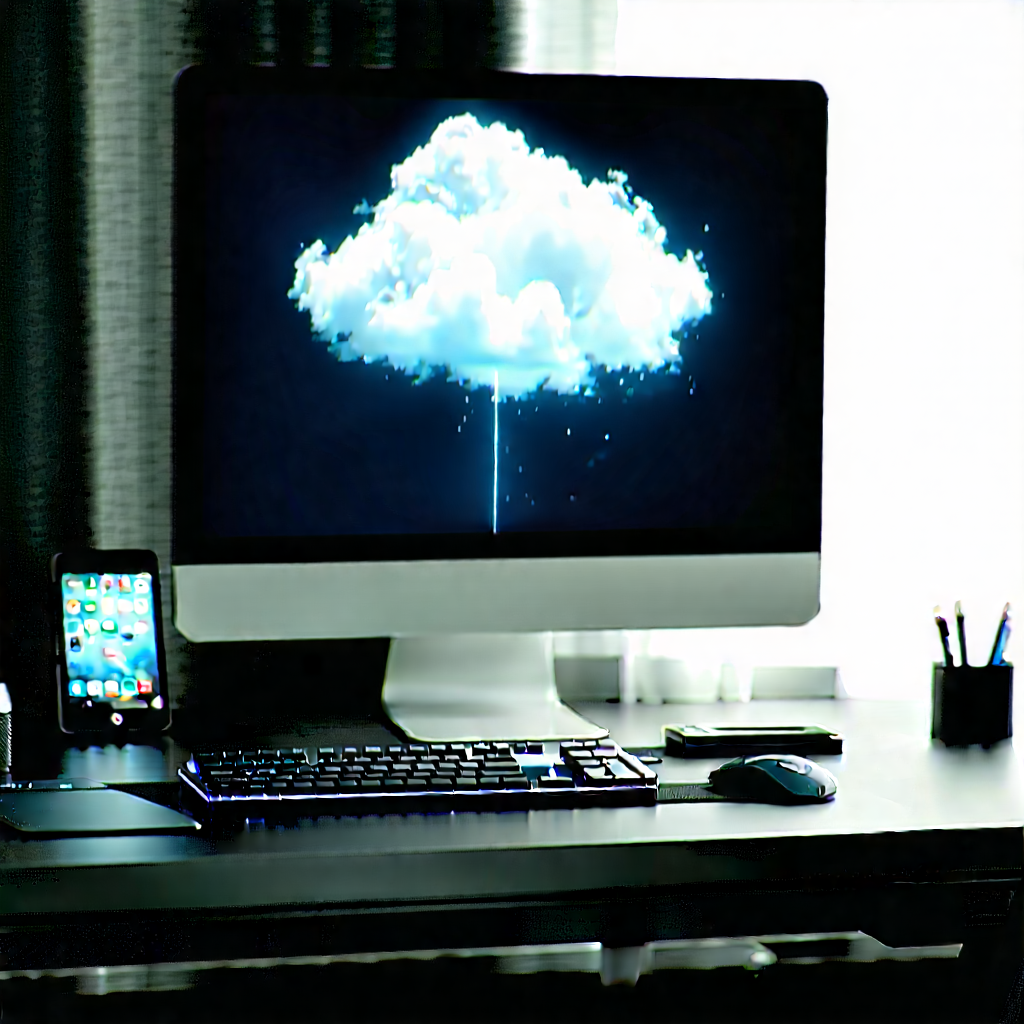 (cloud:1.2) Computing Visualization With Computer Monitor