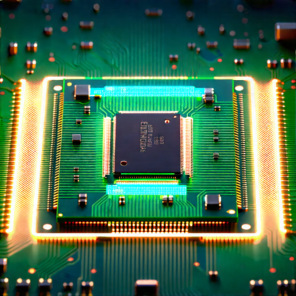 Close-up of microprocessor