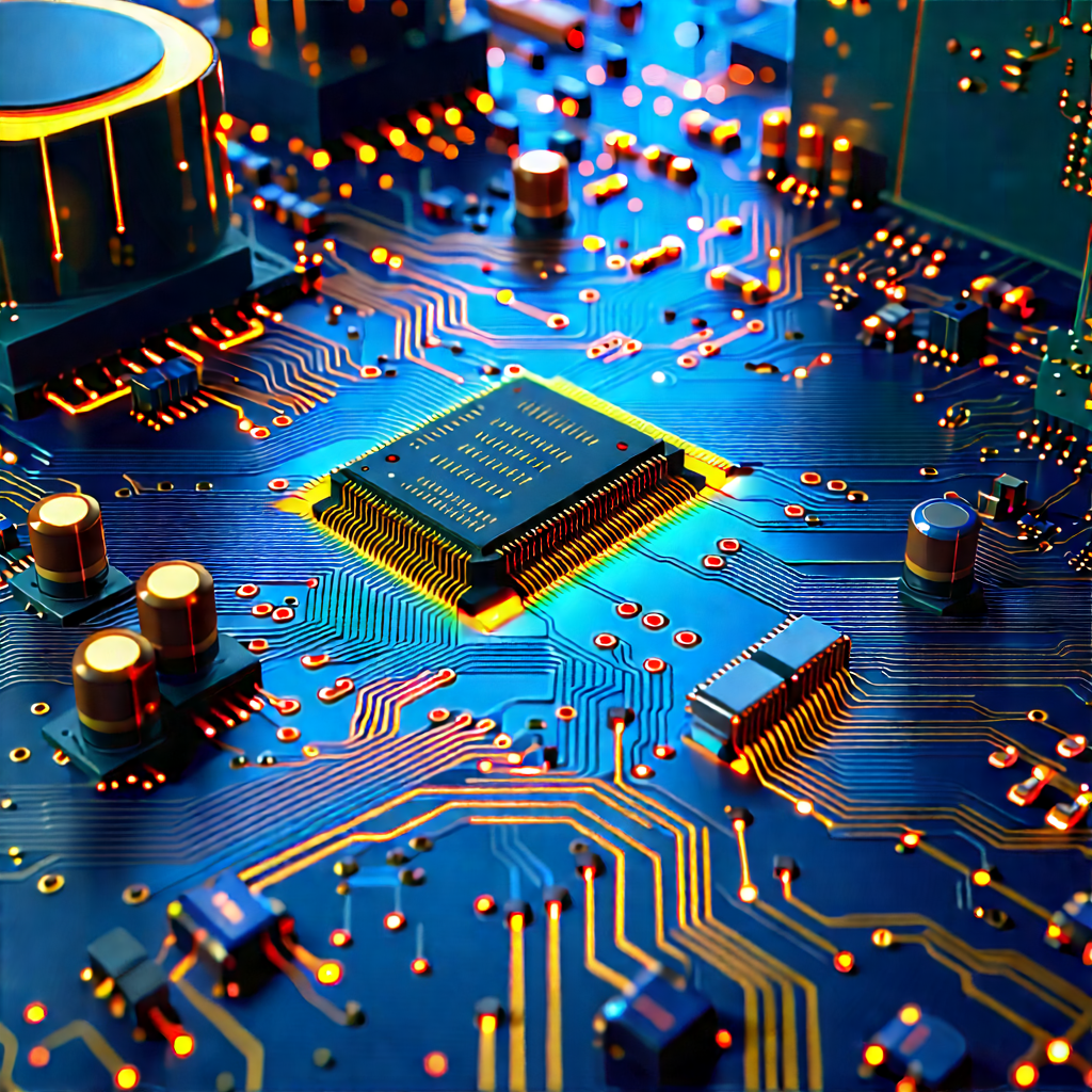 Close-up of electronic circuit