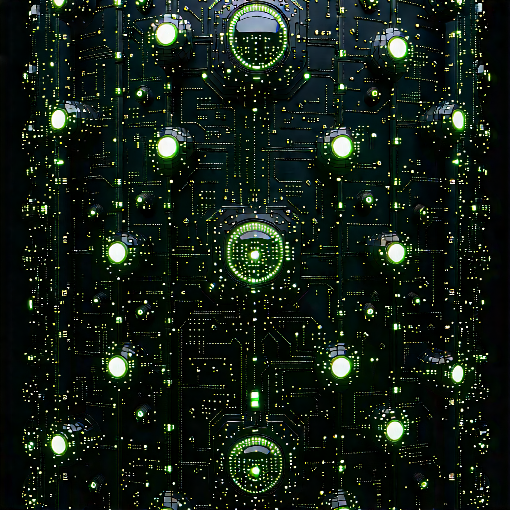 Close-up of sensor array