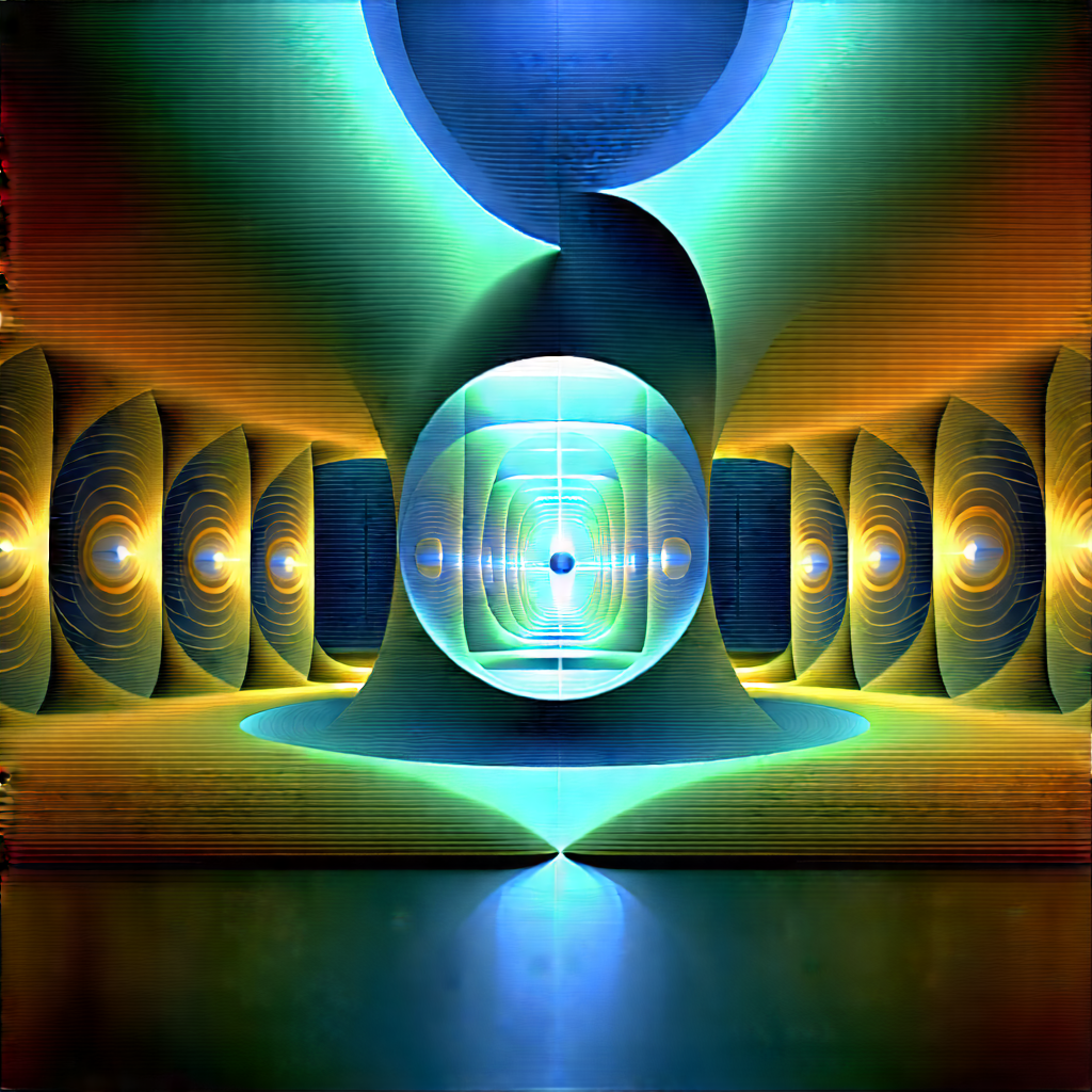 Futuristic Research Laboratory With Futuristic, Abstract