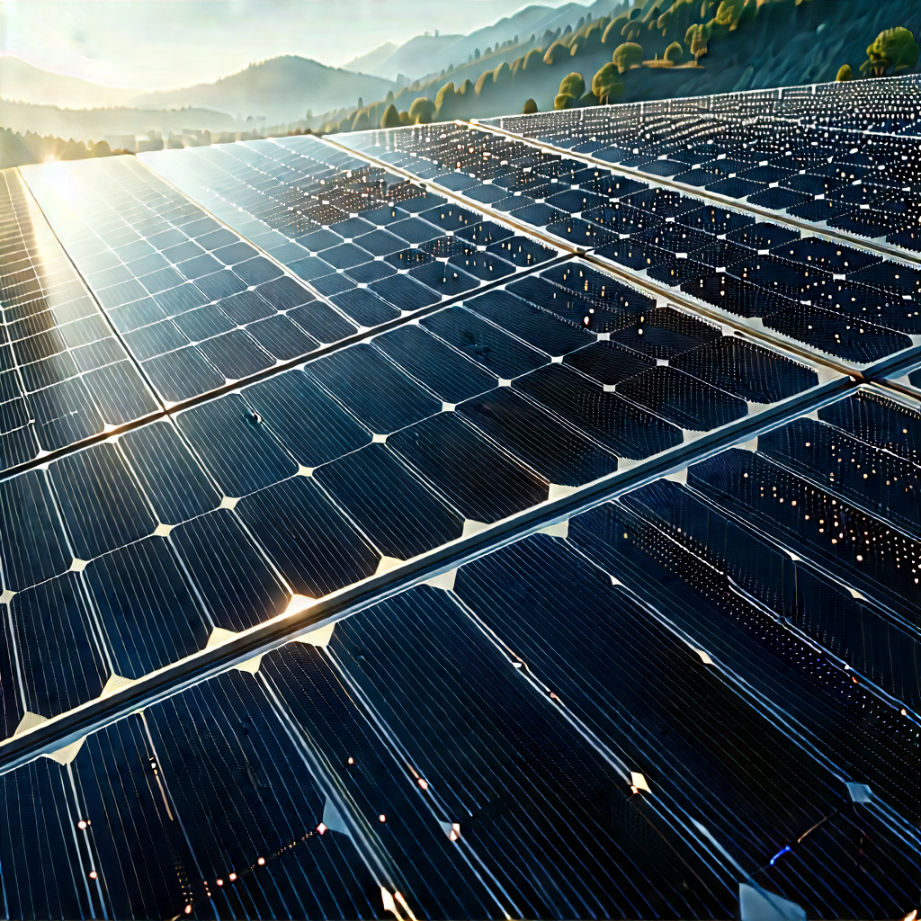 Solar Panel With (digital:1.32) Particles With Large Solar