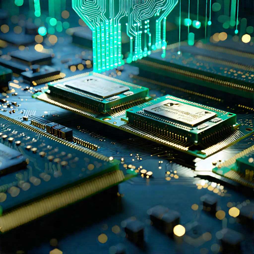 Close-up Of Memory Module With Close-up Computer