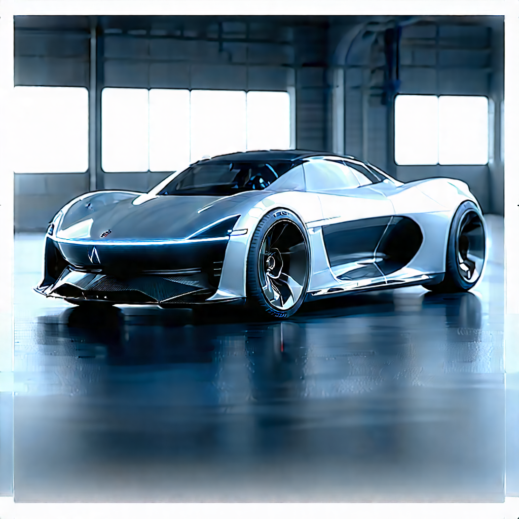 Innovative Electric Vehicle Design With Sleek Silver