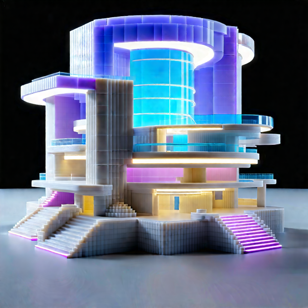 Futuristic innovation hub