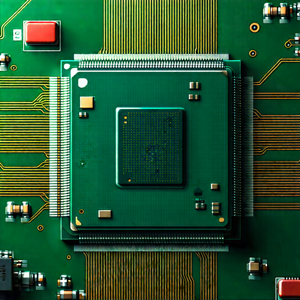 Close-up of microprocessor