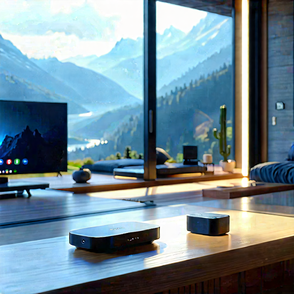 Smart Home (device:1.42) With Streaming Content With Living Room