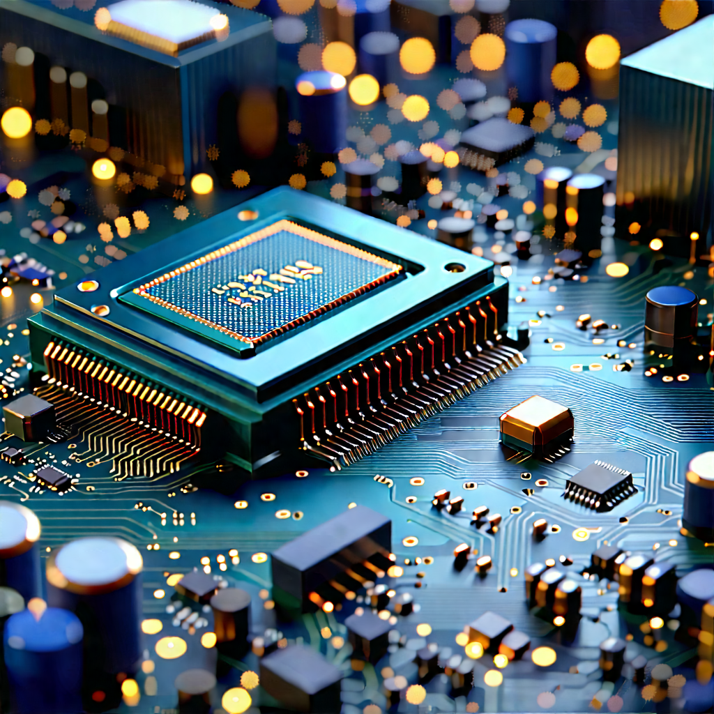 Close-up of electronic circuit