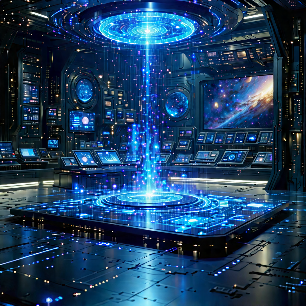 Financial Technology In (design:1.25) Studio With Futuristic Setting,