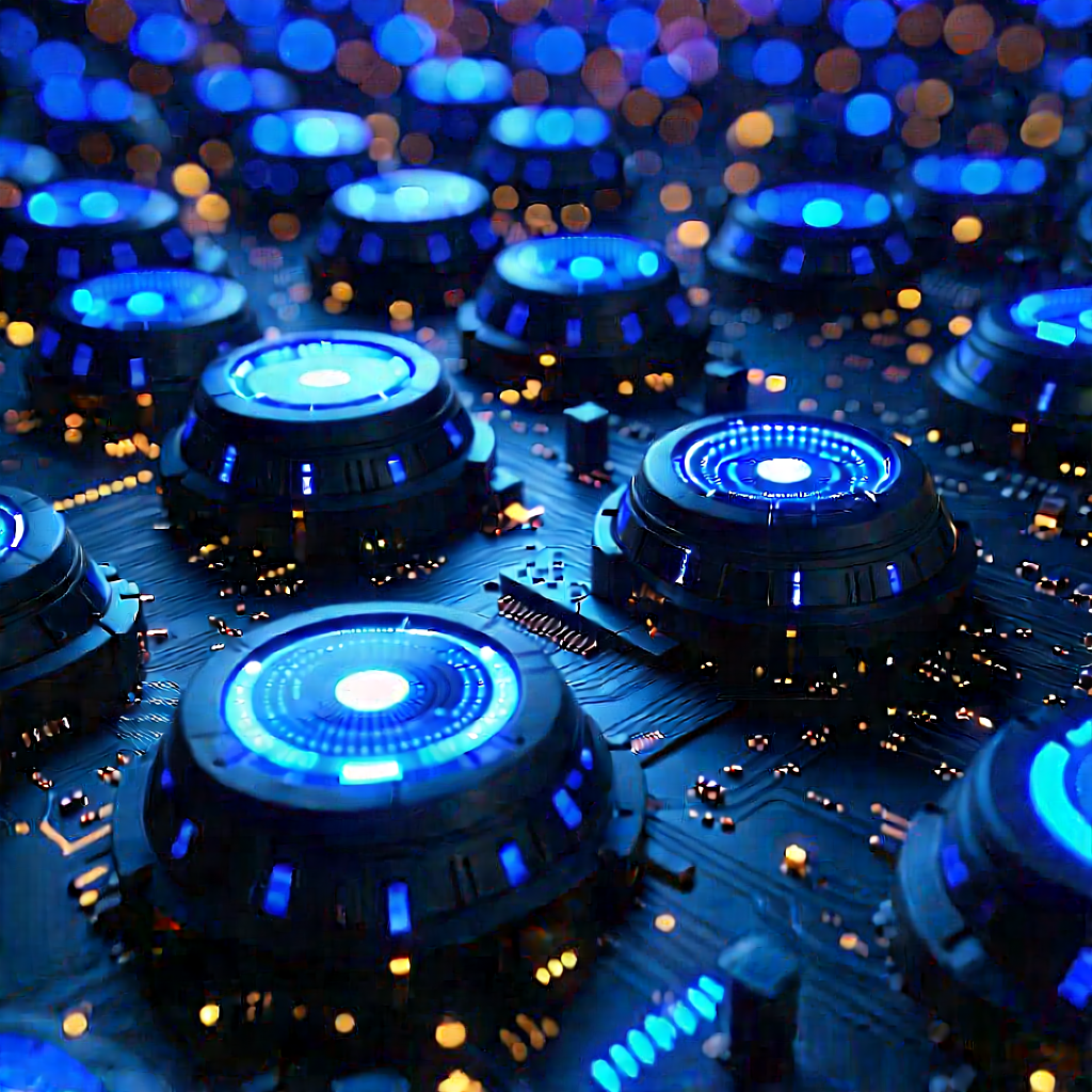 Close-up of sensor array