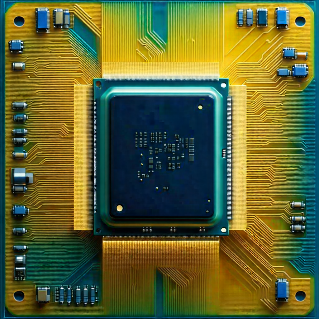 Close-up of microprocessor