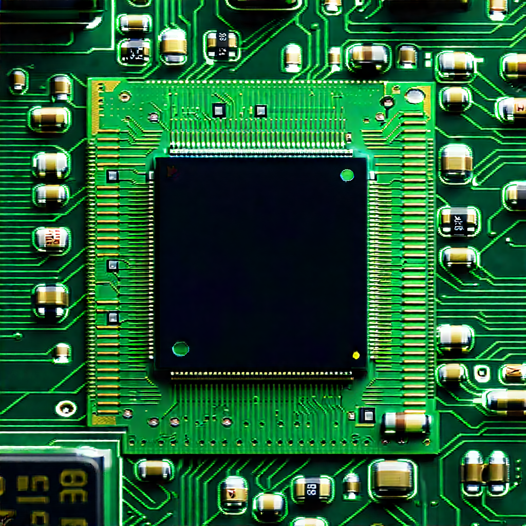 Close-up of microprocessor