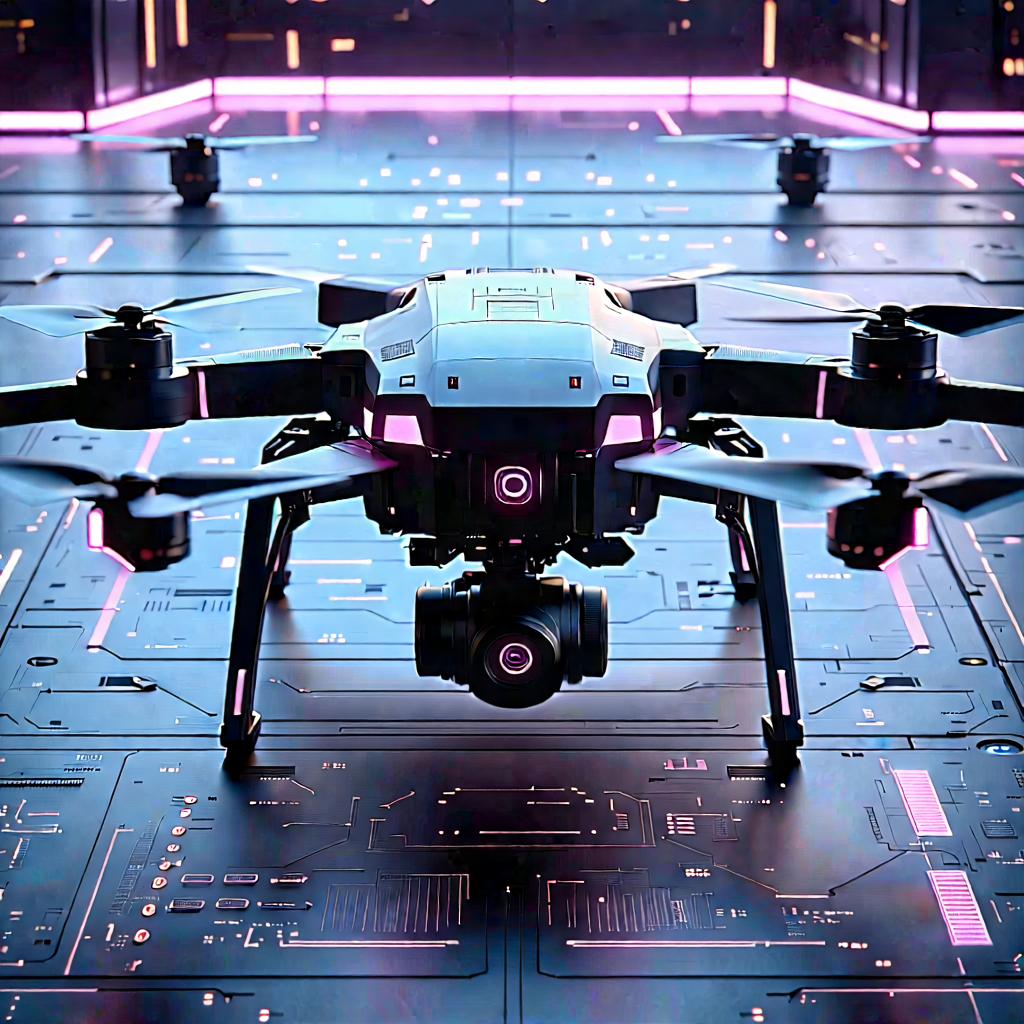 Drone With User Interface With Image, There