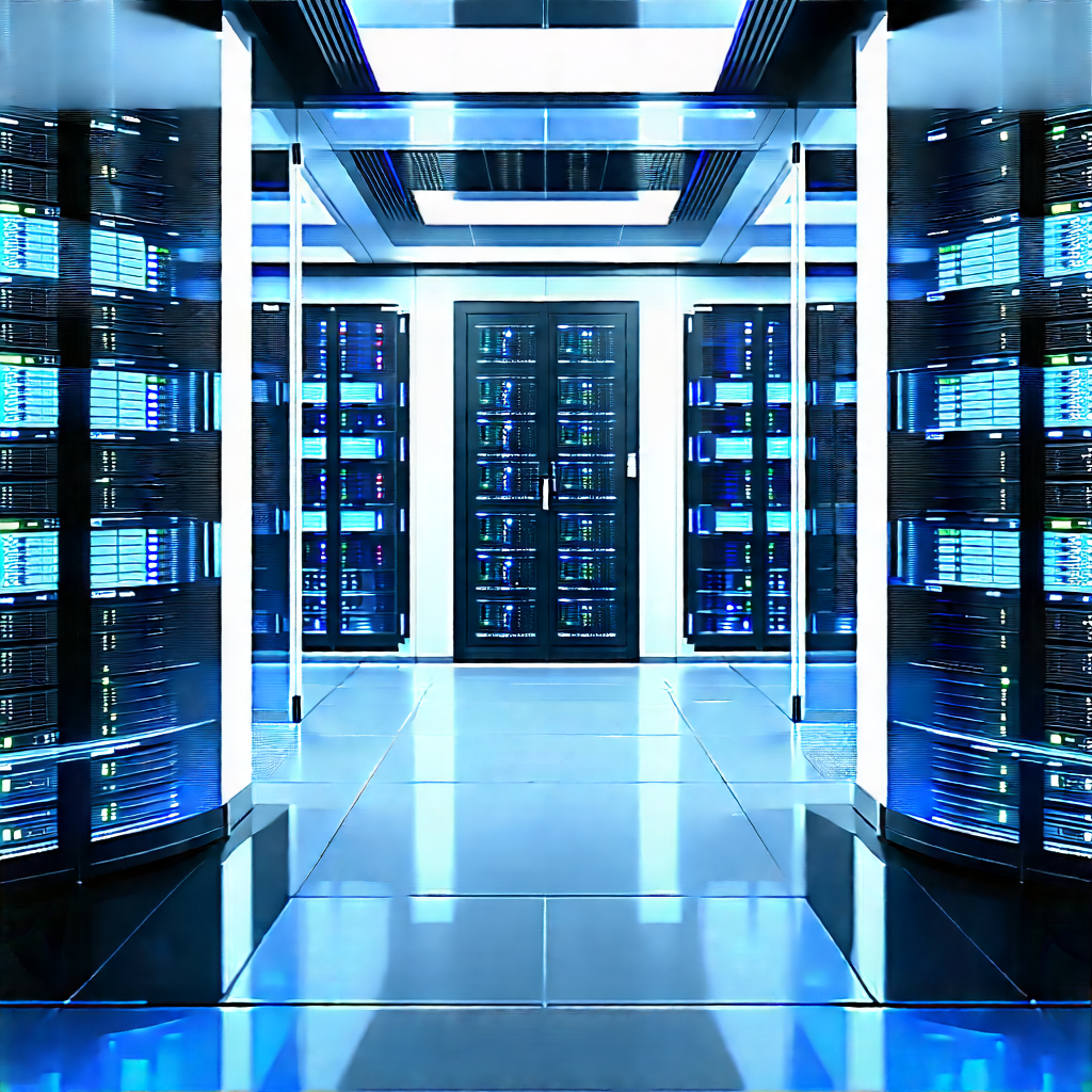 Futuristic Server Room With Image, There