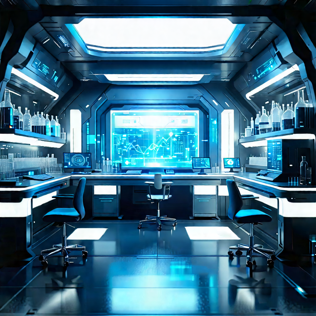 Futuristic Research Laboratory With Futuristic Laboratory,