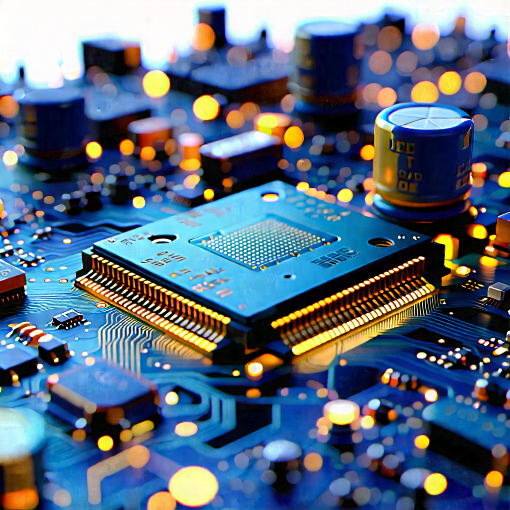 Close-up of electronic circuit
