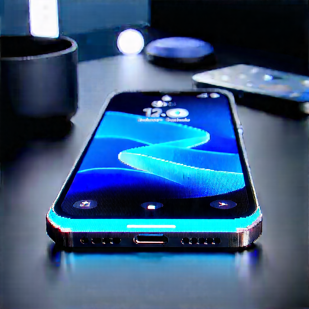 Smartphone With User Interface With Blue Cell