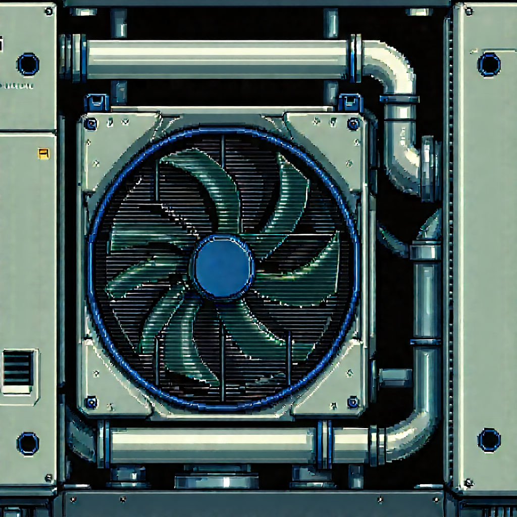 Close-up of cooling system
