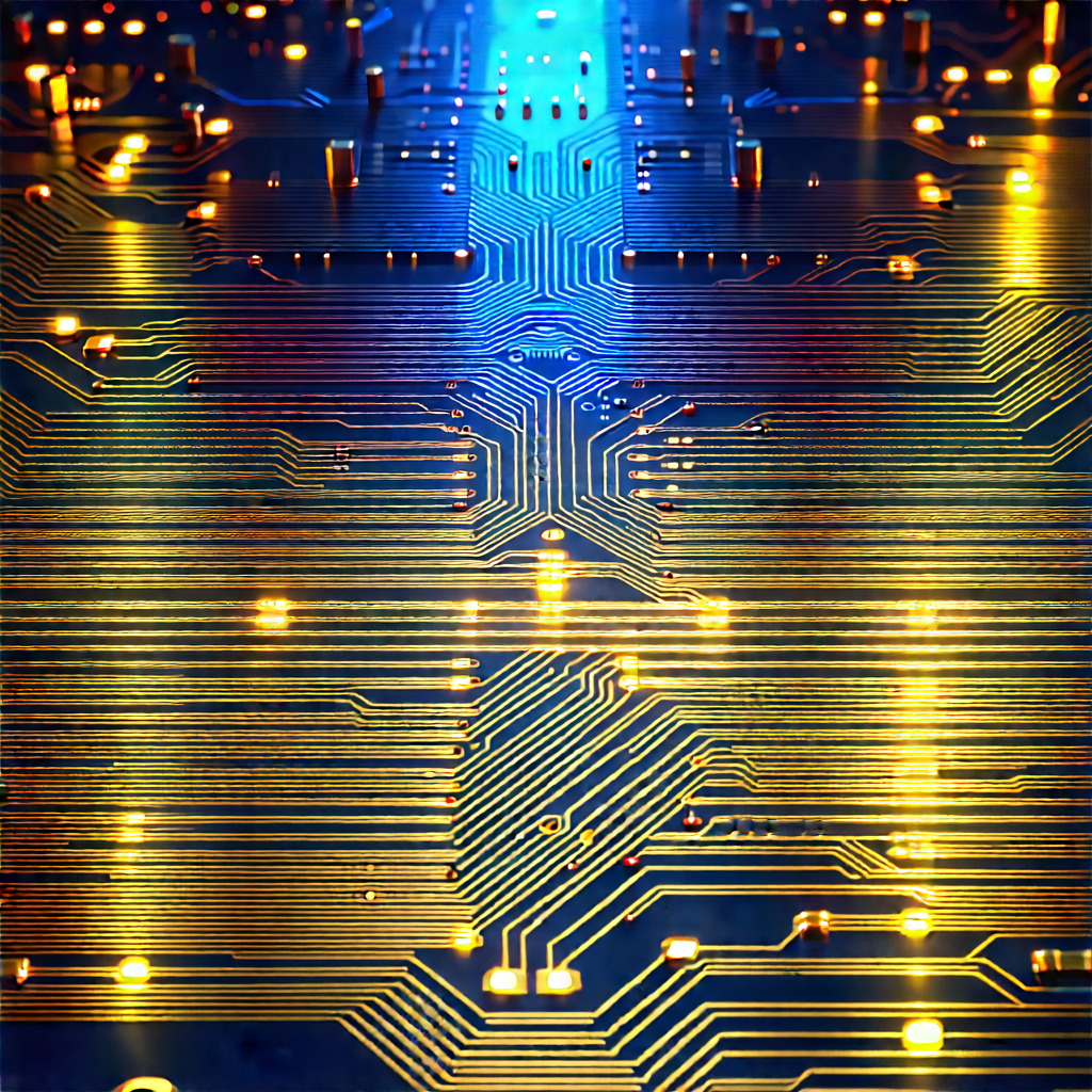 Circuit board with digital particles