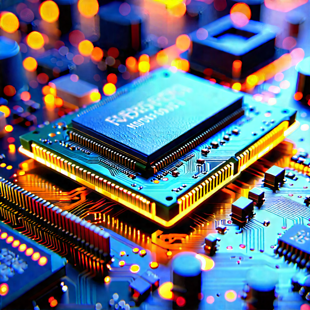 Close-up Of Memory Module With Close-up Computer