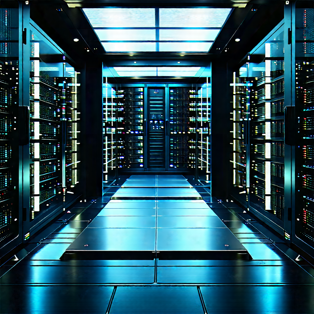 Futuristic Server Room With Image, There