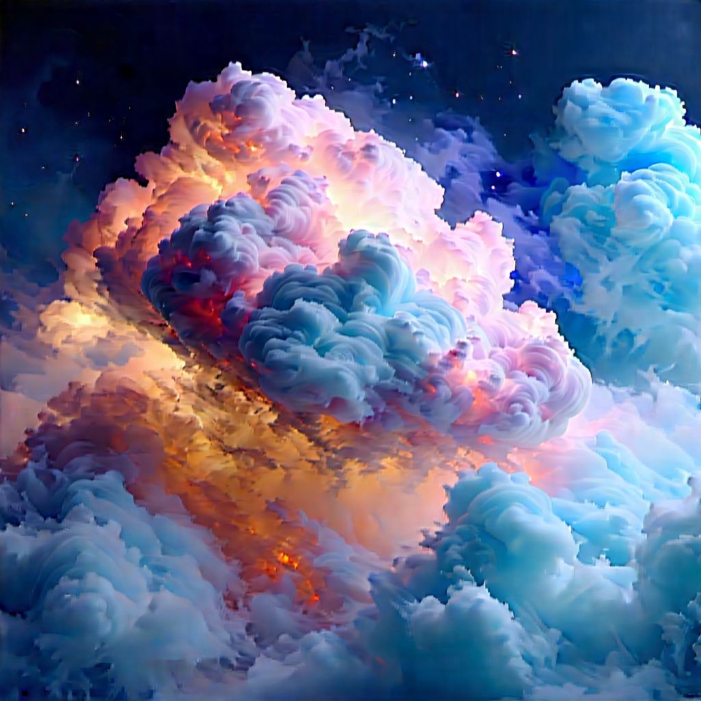 Cloud Computing Visualization With Large, Colorful
