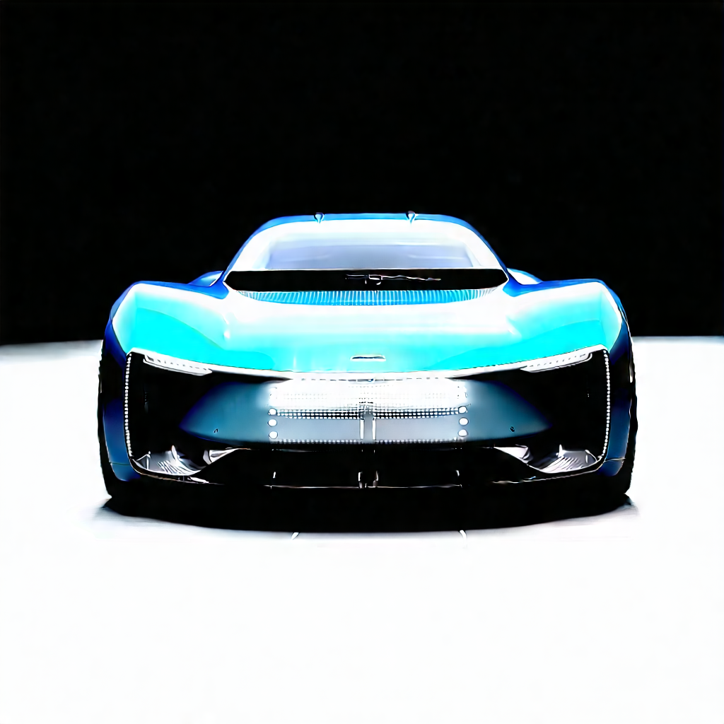 Innovative Electric Vehicle (design:1.3) With Blue Sports