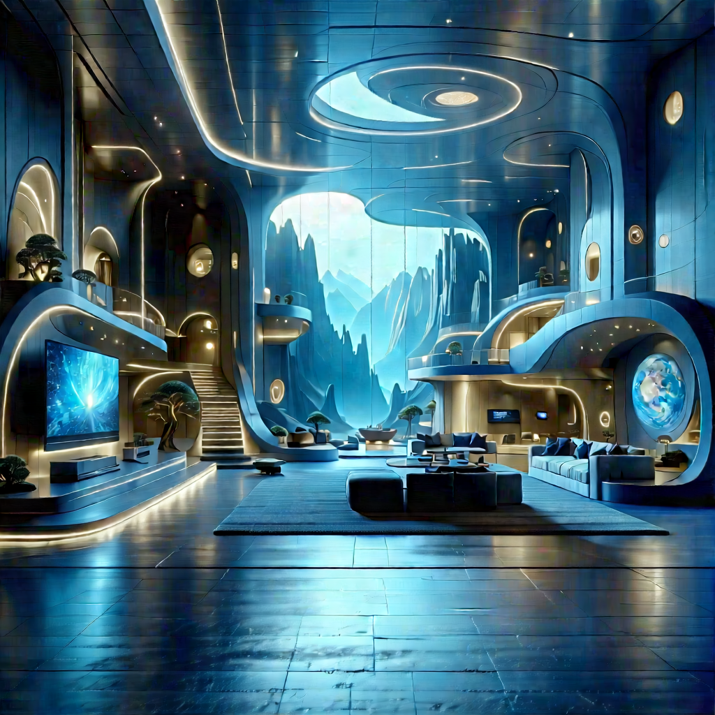 Futuristic Smart Home With Image, There