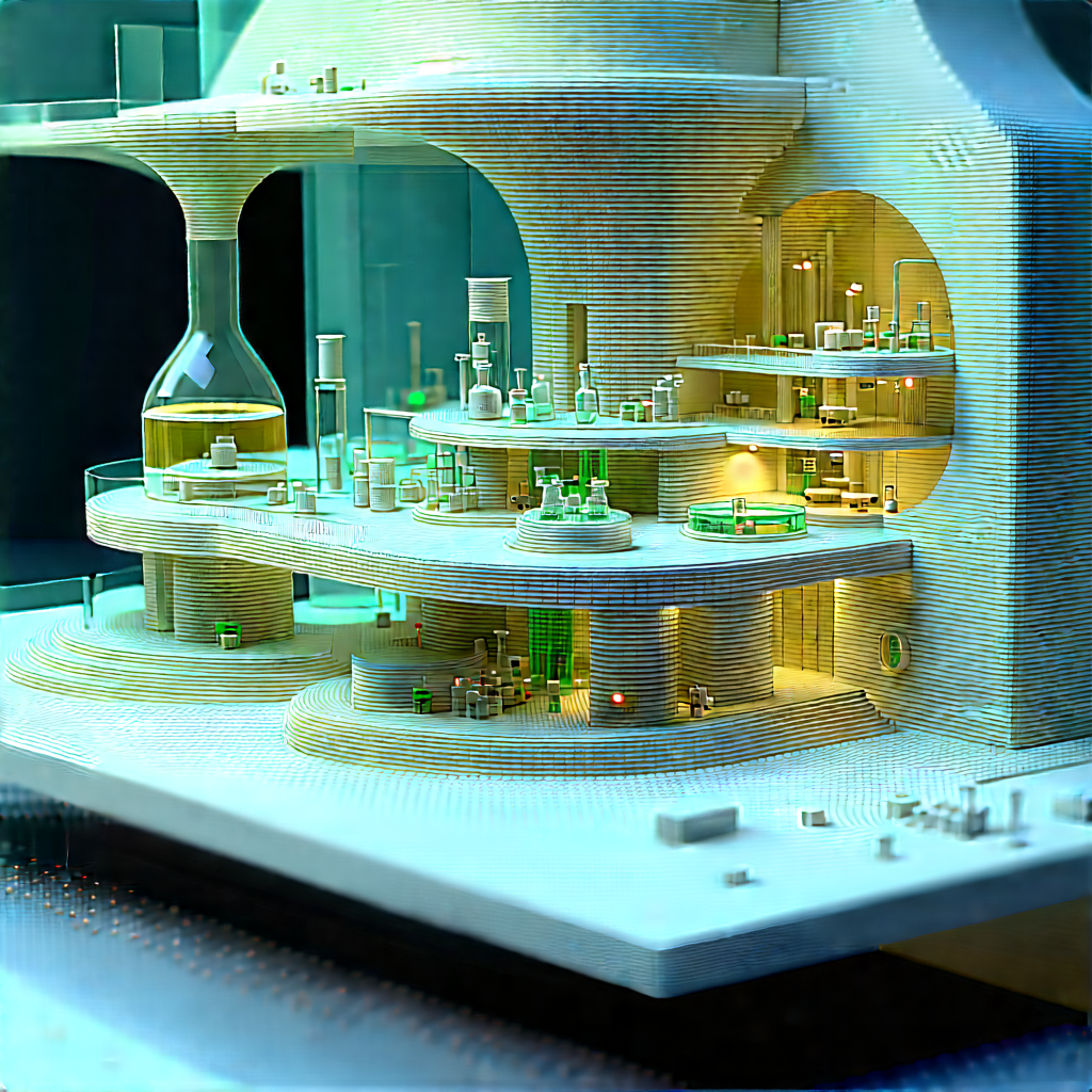 Futuristic research laboratory